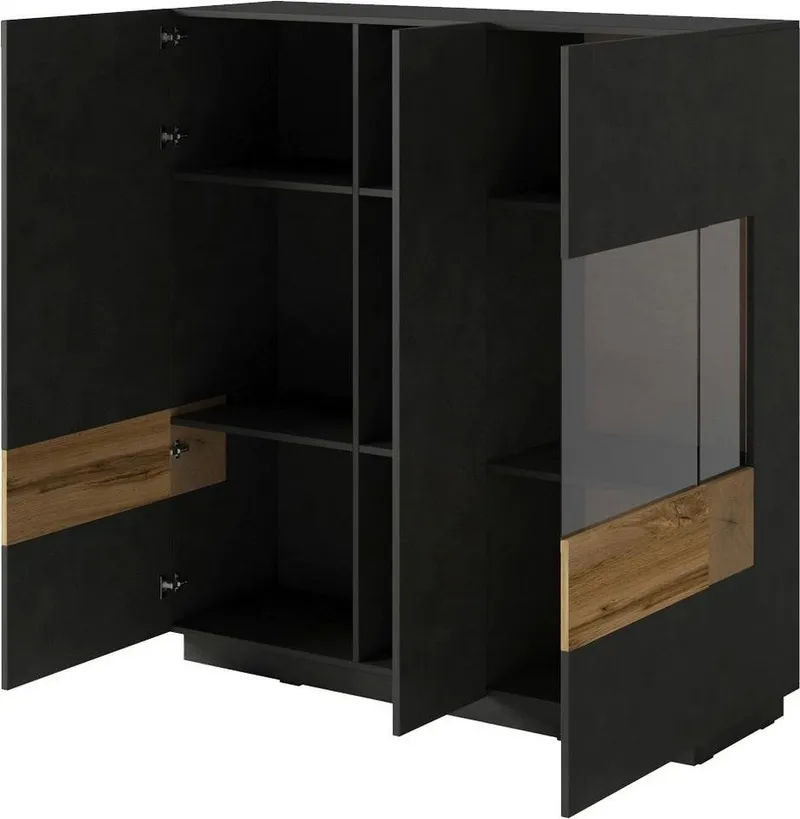 OTTO home Sideboard SILKE, Breite 130 cm, Grau, – Produktbild 3 von 5