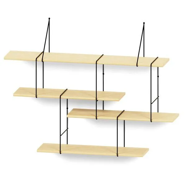 Hausen Hausen Wandregal Link shelf set 1 ash / black, Black, – Produktbild 1 von 3