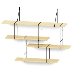 Hausen Hausen Wandregal Link shelf set 1 oak / black – Produktbild 1 von 1