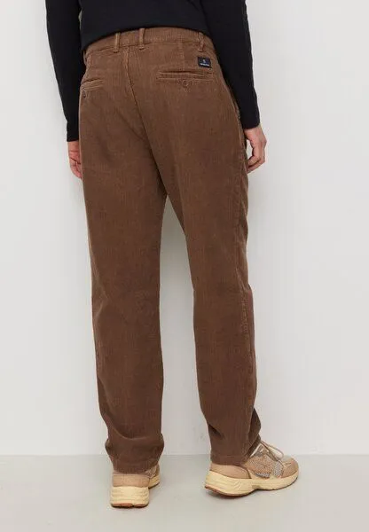 recolution Herren Cord Chino mit Bundfalte aus recycelter Baumwolle und Bio-Baumwolle - OAK CORDUROY - recolution, Brown, – Produktbild 3 von 3