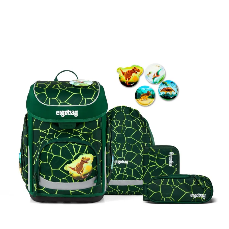 Ergobag Ergobag cubo Schulranzen, 5-teiliges Set, Kollektion 2026 BärRex, Green, – Produktbild 2 von 2