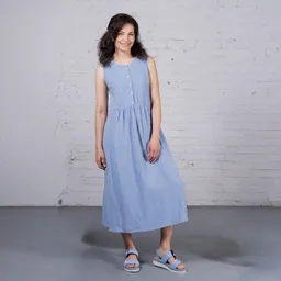 CON_STANT CON_STANT Maxi Trägerkleid aus 100% Baumwolle-Musselin (kbA) – Produktbild 1 von 1