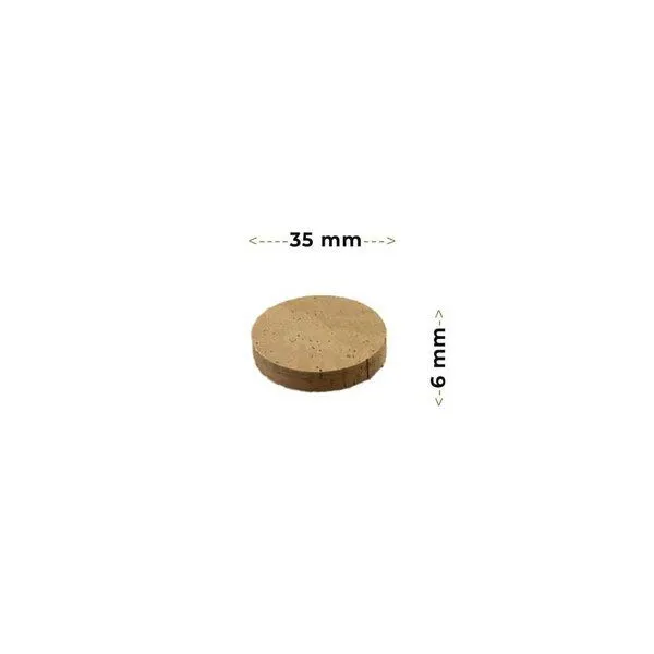 Kork-Deko Kork-Deko 20 Korkscheiben für den Rutenbau | Flower Ø 35 mm – Produktbild 2 von 6