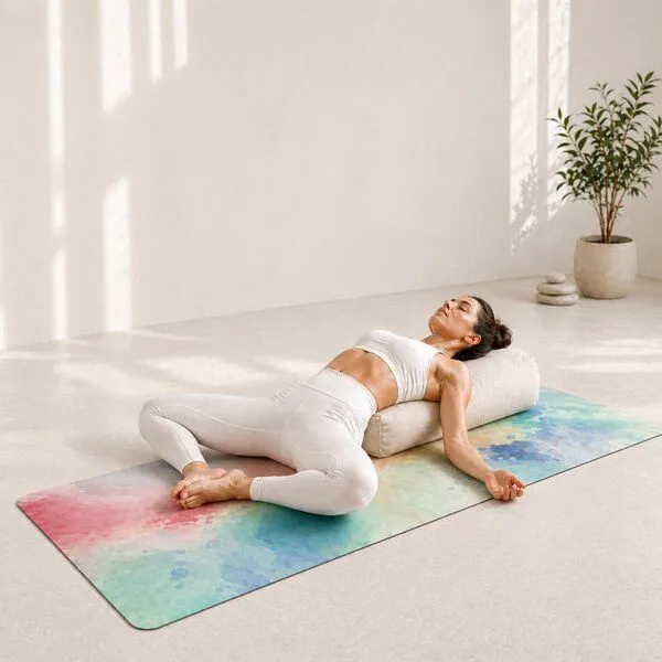 Yosana Yosana Yin Yogamatte Naturkautschuk - Aktionsset (4-Teilig), Colorful clouds, – Produktbild 5 von 7