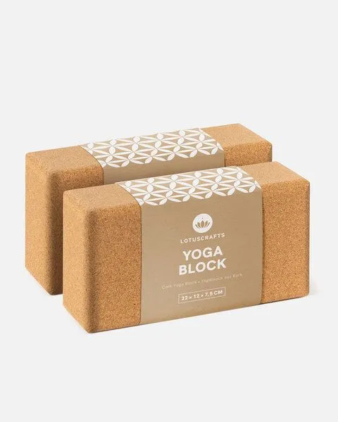 Lotuscrafts Lotuscrafts 2er Set - Yogablock Kork Supra Grip – Produktbild 3 von 5