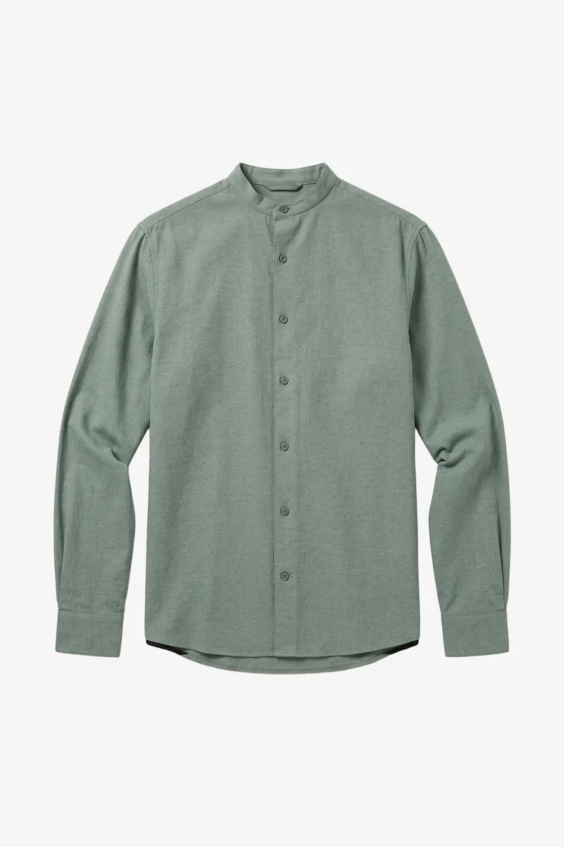 KnowledgeCotton Apparel KnowledgeCotton Apparel Herren vegan Hemd Arch Regular Aus Flanell Lily Pad Grün, Grün, – Produktbild 1 von 2