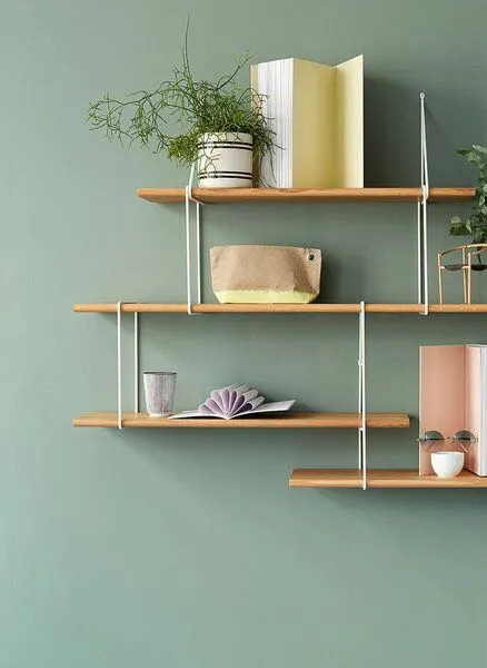 Hausen Hausen Wandregal LINK Trio shelf oak / white, Brown, – Produktbild 1 von 2