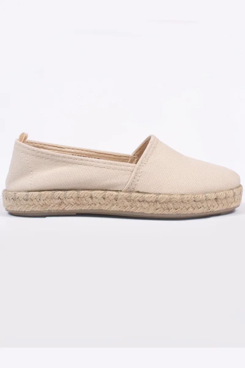 Will's Vegan Store Will's Vegan Store Damen vegan Loafer Espadrille Beige Canvas, Beige, – Produktbild 1 von 2