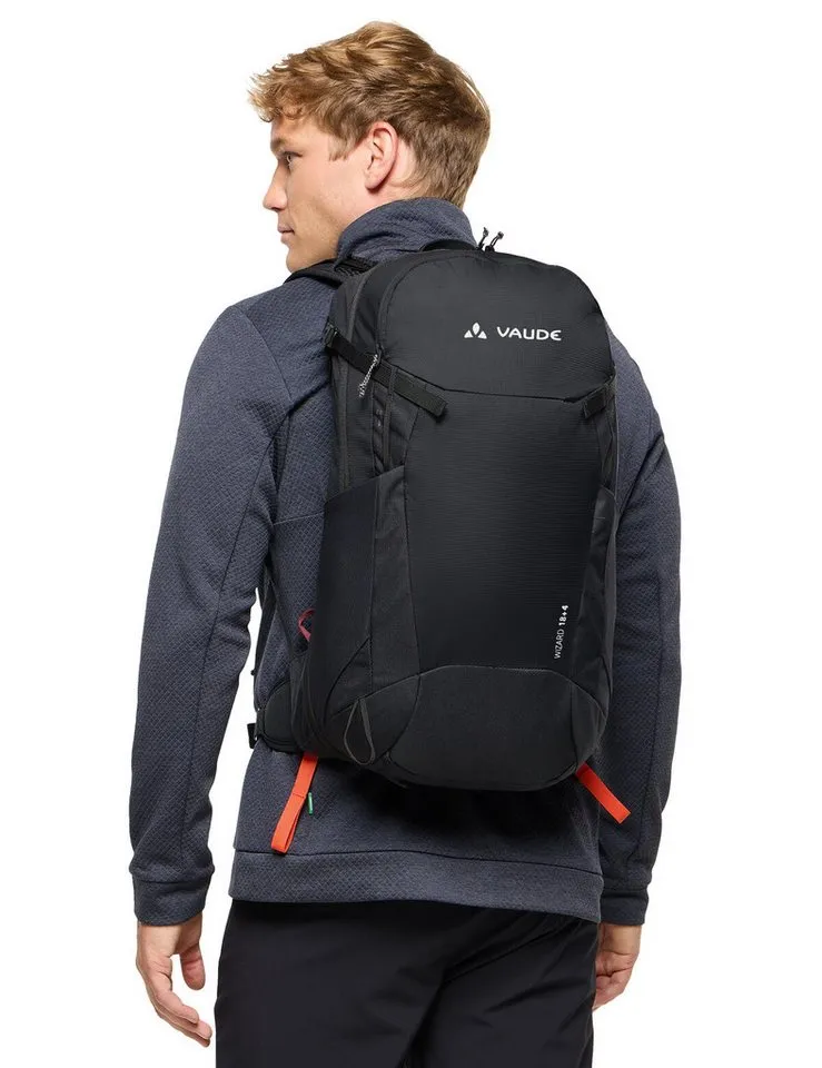 Vaude Vaude Rucksack Wizard 18+4, mit zwei seitlichen Netztaschen, inklusive Regenhülle, Schwarz, – Produktbild 2 von 5