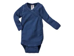 Engel natur Engel Natur Baby Wickelbody Langarm Wolle Seide marine Gr. 50/56 – Produktbild 1 von 1
