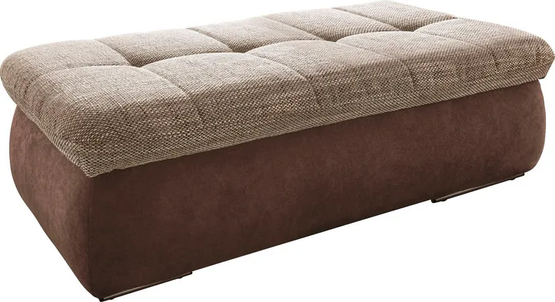 DOMO collection Hocker PB MORIC praktisches Staufach unter der Sitzfläche, B/T 136/64cm, inklisive Staufach, Beige|braun, – Produktbild 2 von 5