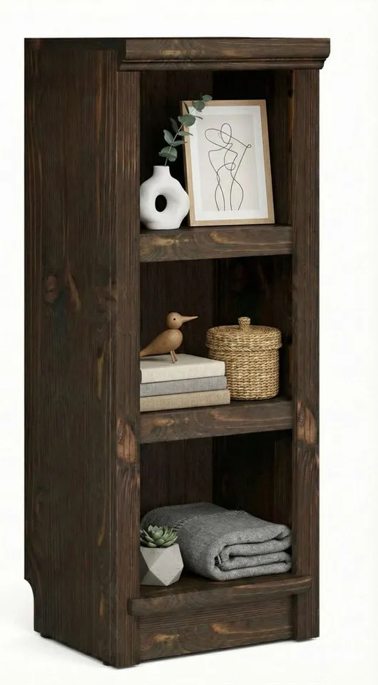 OTTO home Standregal Riga Bücherregal Regal Breite/Tiefe 40/29 cm, aus massiver Kiefer, FSC®-zertifiziert, Braun, – Produktbild 2 von 8