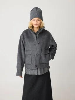 KnowledgeCotton Apparel KnowledgeCotton Apparel Kurze Woll-Jacke - Regular Fit - aus recycelter Merinowolle und Bio-Baumwolle – Produktbild 1 von 1