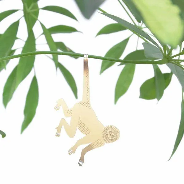 another studio another studio Plant Animal - Design Pflanzendekoration - Figuren aus Messing, Spinnenaffe, – Produktbild 1 von 4