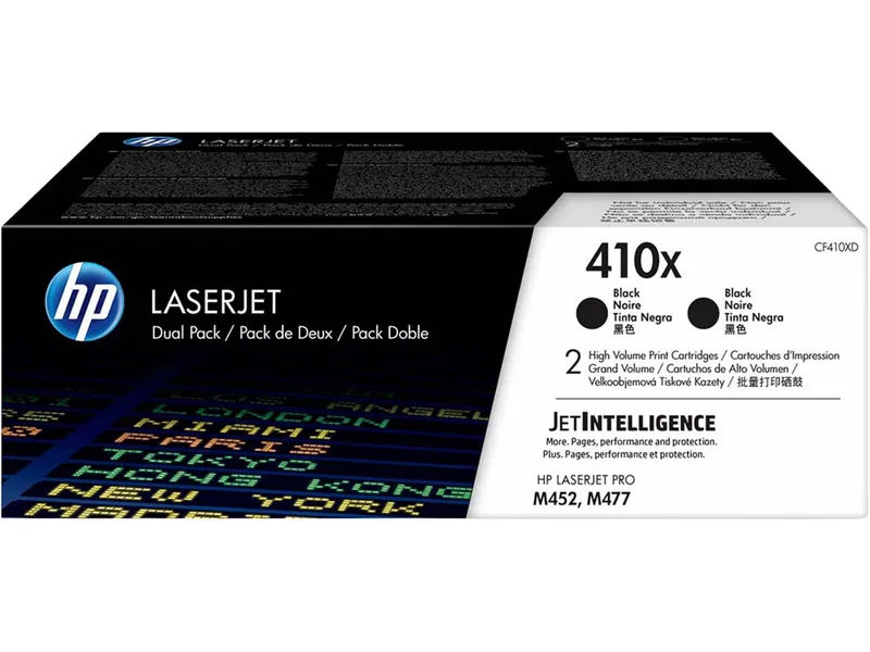 Hewlett Packard HP Doppelpack Druckkassetten CF410XD, Nr. 410X schwarz – Produktbild 1 von 1