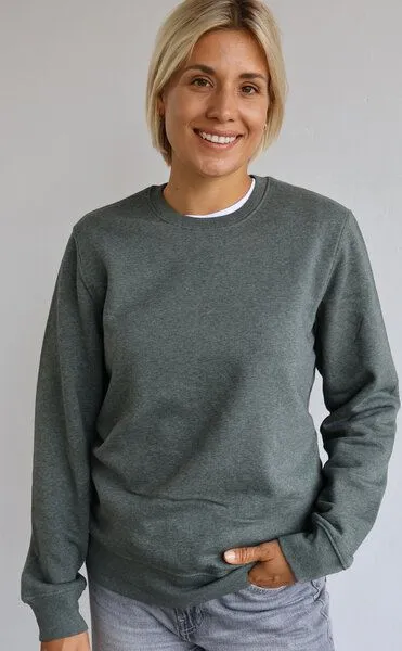 Kultgut Kultgut NEW Recycling Generation - Vegan Sweatshirt / Kuschelig weich, Naturgrünmeliert, – Produktbild 3 von 4