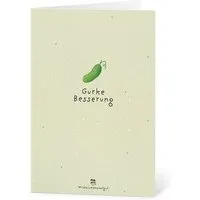 Die Stadtgärtner Die Stadtgärtner Grußkarte mit Saatpapier und Umschlag I Lustige Karte zur Genesung & als Aufmunterung I Saatpapier enthält hochwertige Wildblumen-Samen – Produktbild 1 von 1