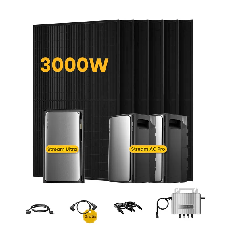 EcoFlow EcoFlow Stream Ultra, Solaranlage mit Speicher, mit 6 x 500W Bifazialen Solarmodulen, by Powerness - Stream Ultra + 2 x Stream AC Pro | 5760Wh / ohne Zubehör / Standardversand – Produktbild 1 von 1