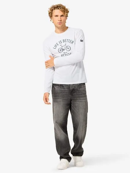 Super.Natural Super.Natural M Better Bike Bio C LS für Herren Merino, White/stormy weather, – Produktbild 3 von 4