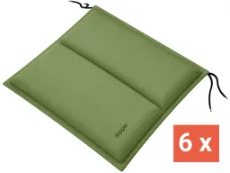 Doppler doppler Sitzkissen "CITY" mit Längssteppung, 6er-Pack, 48x48x6 cm, Polyester, grün – Produktbild 1 von 1