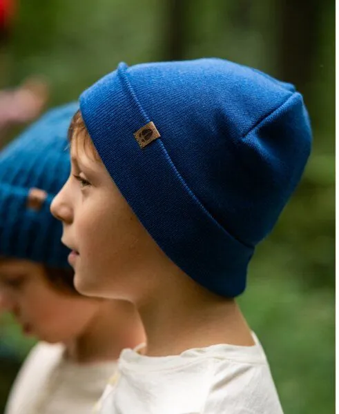 Kopyto Kopyto Wolf Baby Kindermütze 100% RWS Merinowolle Mulesingfrei, Blau, – Produktbild 1 von 4