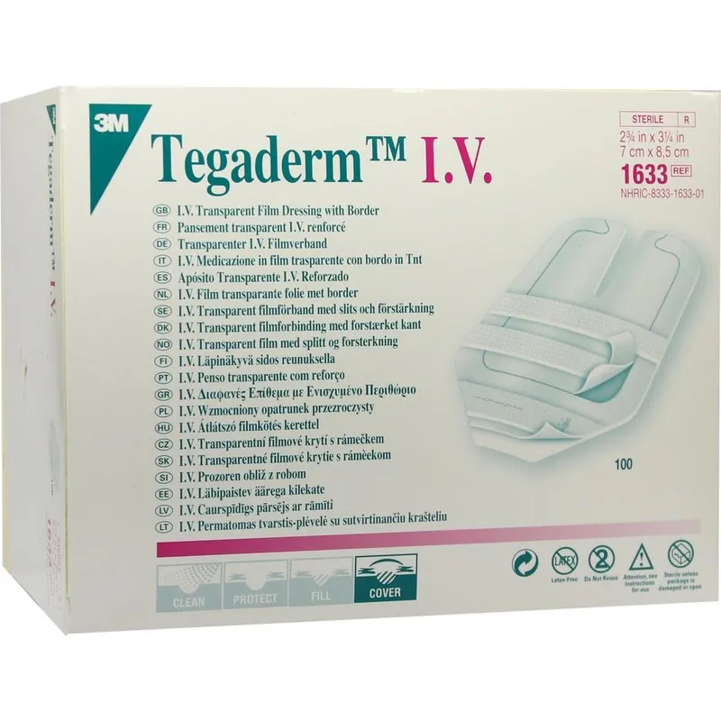 Solventum Germany TEGADERM 3M Transpar.Verb.7x8,5 cm 1633 100 St Verband – Produktbild 1 von 1