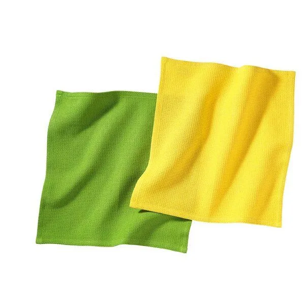 weltPartner weltPartner 2er-Set Spültücher aus Bio-Baumwolle, 30x30 cm, Gelb-grün (gelb), – Produktbild 1 von 2