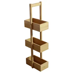 TRENDSTABIL TRENDSTABIL Bambusregal mit 3 Körben, ca. 25 x 16 x 76 cm – Produktbild 1 von 1