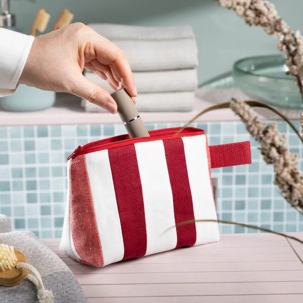 nahtur-design nahtur-design Kosmetiktasche aus 100% Leinen | Kleine Leinentasche, No_18 (grün), – Produktbild 3 von 4