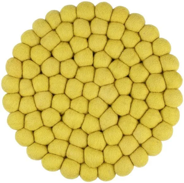 myfelt myfelt Filzkugel Topfuntersetzer (⌀ 20 cm), Grüngelb (kata), – Produktbild 1 von 4