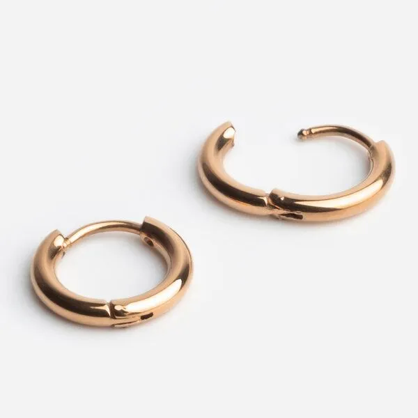 ALEXASCHA ALEXASCHA Roségold Creolen mit Anhänger | Mix & Match, Sandrosa, – Produktbild 4 von 4