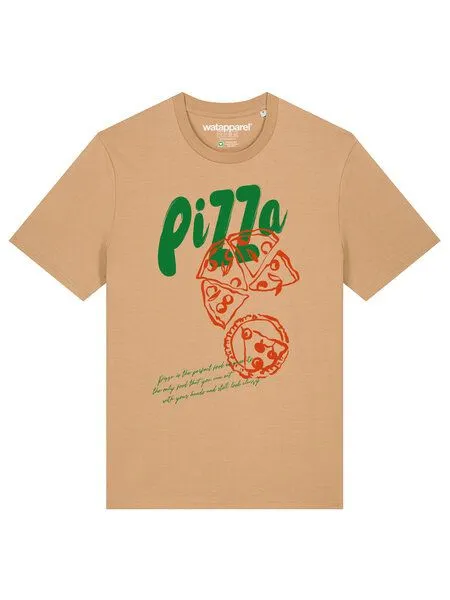 watapparel watapparel T-Shirt Unisex Pizza, Latte, – Produktbild 2 von 4
