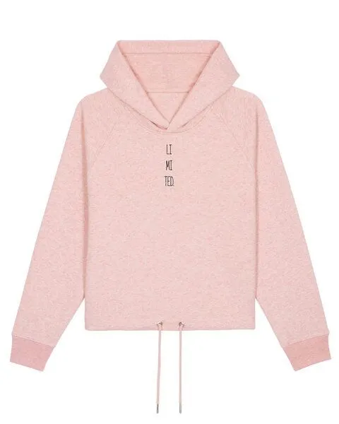 Human Family Human Family Kurzer Damen Hoodie "Invent - LIMITED", Rosa-meliert, – Produktbild 2 von 4