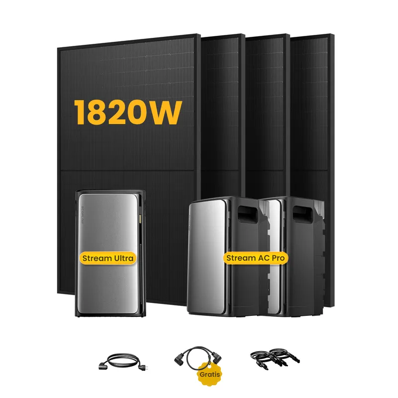 EcoFlow EcoFlow Stream Ultra, All-in-One Speicher für Balkonkraftwerke, mit 4 x 455 Bifaziale Solarmodule, by Powerness - Stream Ultra + 2 x Stream AC Pro | 5760Wh / ohne Zubehör / Standardversand – Produktbild 1 von 1