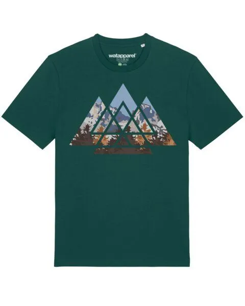 watapparel watapparel T-Shirt Unisex Geometric Landscape, Glazed green, – Produktbild 1 von 4