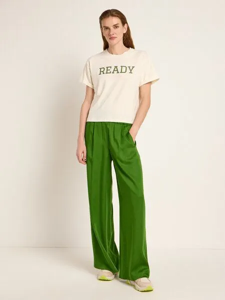 LANIUS LANIUS Statementshirt "READY" (OCS) aus Hanf und Bio-Baumwolle, Natural, – Produktbild 2 von 4