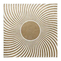 Veskor Cassiopeia Veskor Cassiopeia PSYCHEDELIC SUN Op-Art Linoldruck | 40 x 40 cm | Gold auf Naturweiß – Produktbild 1 von 1