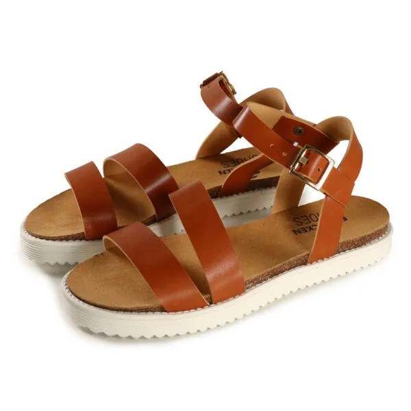 Fairticken Fairticken Vegane Sandale NICOLA mit hoher Sohle, Braun, – Produktbild 2 von 3