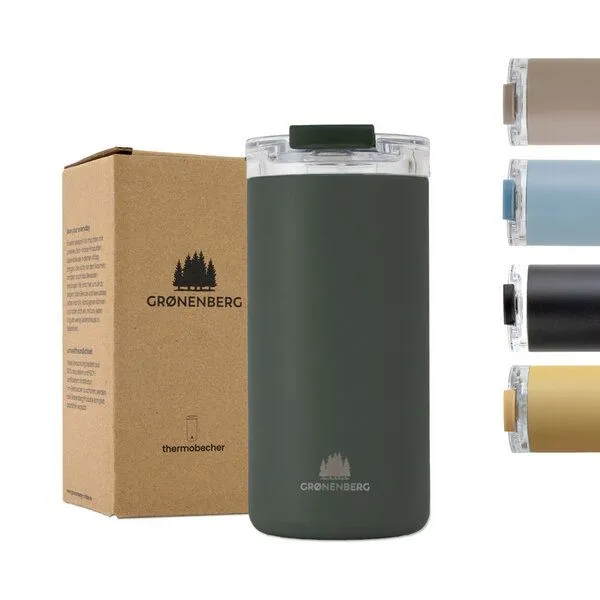 GROENENBERG GROENENBERG Thermobecher 473ml 100% Auslaufsicher Hält mind. 4 h warm, Forest, – Produktbild 1 von 4