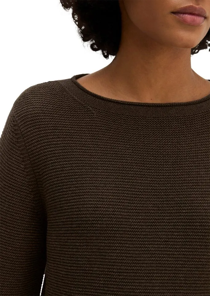 Marc O'Polo Marc O'Polo Strickpullover regular aus Organic Cotton, Braun, – Produktbild 2 von 5