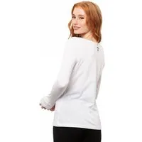 FellHerz FellHerz Damen Longsleeve Bio Fair und Vegan, Weiß, – Produktbild 1 von 3