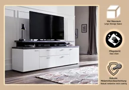 Home affaire TV-Board Messina (1 St), TV-Lowboard mit Türen, Schubladen & Fächern - (B/T/H) 180/47/66 cm – Produktbild 1 von 1