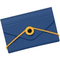 Memo Visitenkarten-Etui blau, Verschlussknopf und -gummi gelb – Produktbild 1 von 1