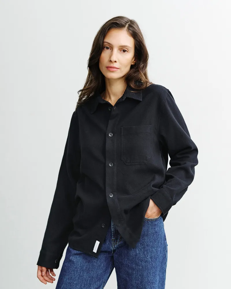 Rotholz Rotholz Damen vegan Flanellhemd Schwarz, Schwarz, – Produktbild 1 von 2