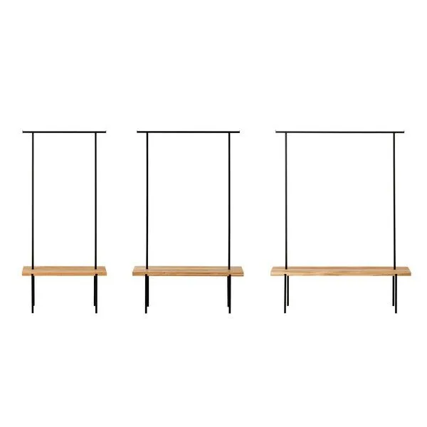 weld weld Garderobe Eiche 01, Weiss, – Produktbild 2 von 4