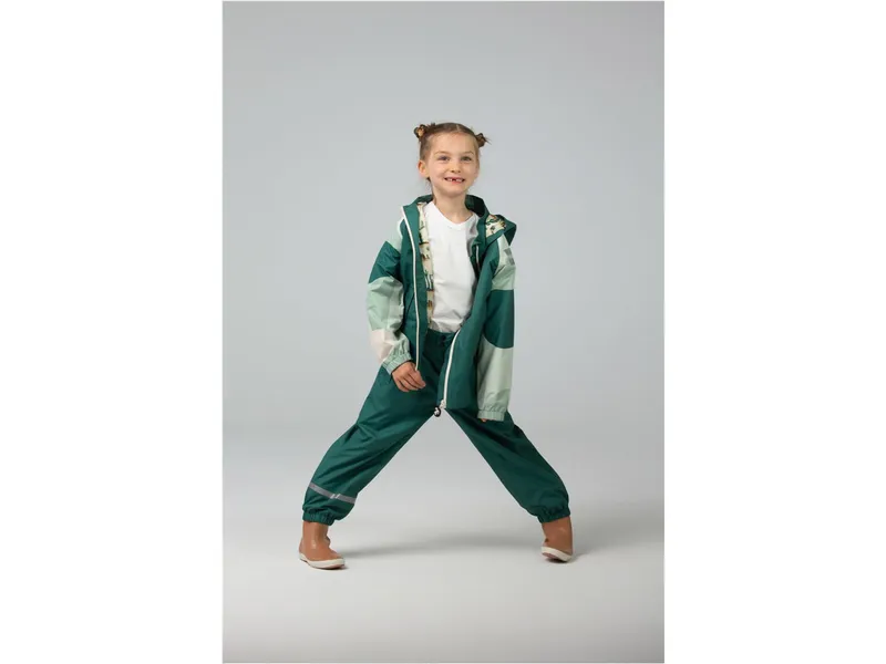 ducksday ducksday Kinder Regenjacke "Breeze" (122/128) 8 Jahre, Grün, mehrfarbig, – Produktbild 2 von 2