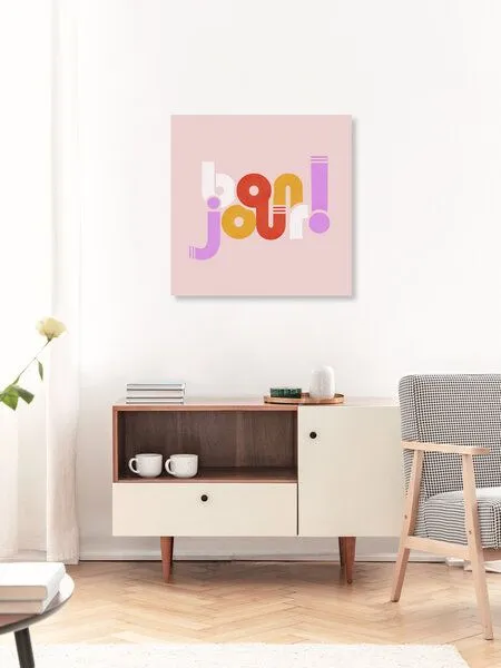 Photocircle Photocircle Poster / Leinwandbild - bonjour - french – Produktbild 2 von 4