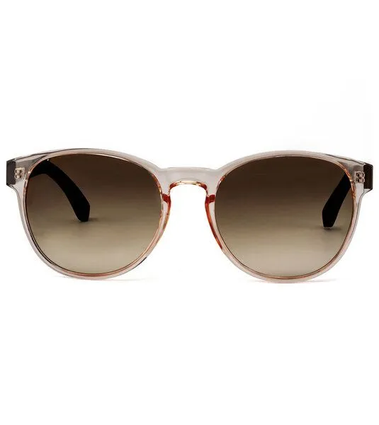 TAKE A SHOT TAKE A SHOT Große Runde Sonnenbrille aus Holz für Damen, Rosa (rosé / walnuss / braun), – Produktbild 1 von 4