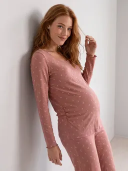 Vertbaudet Vertbaudet Umstands-Schlafanzug aus Shirt & Hose – Produktbild 1 von 1