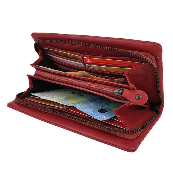 manbefair manbefair Damen Geldbörse Marta, Rot, – Produktbild 3 von 4